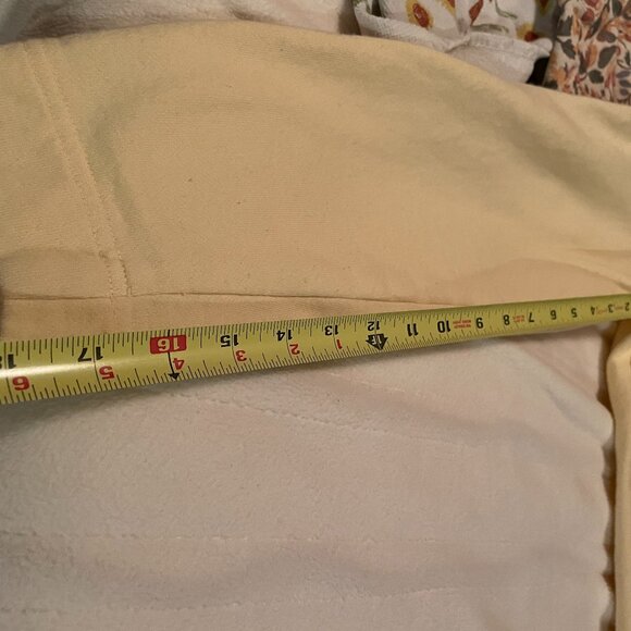 SO SOFT!! Croft & Barrow L Yellow Knit Woven Cotton Zip Button Sweatshirt Jacket - Picture 14 of 15